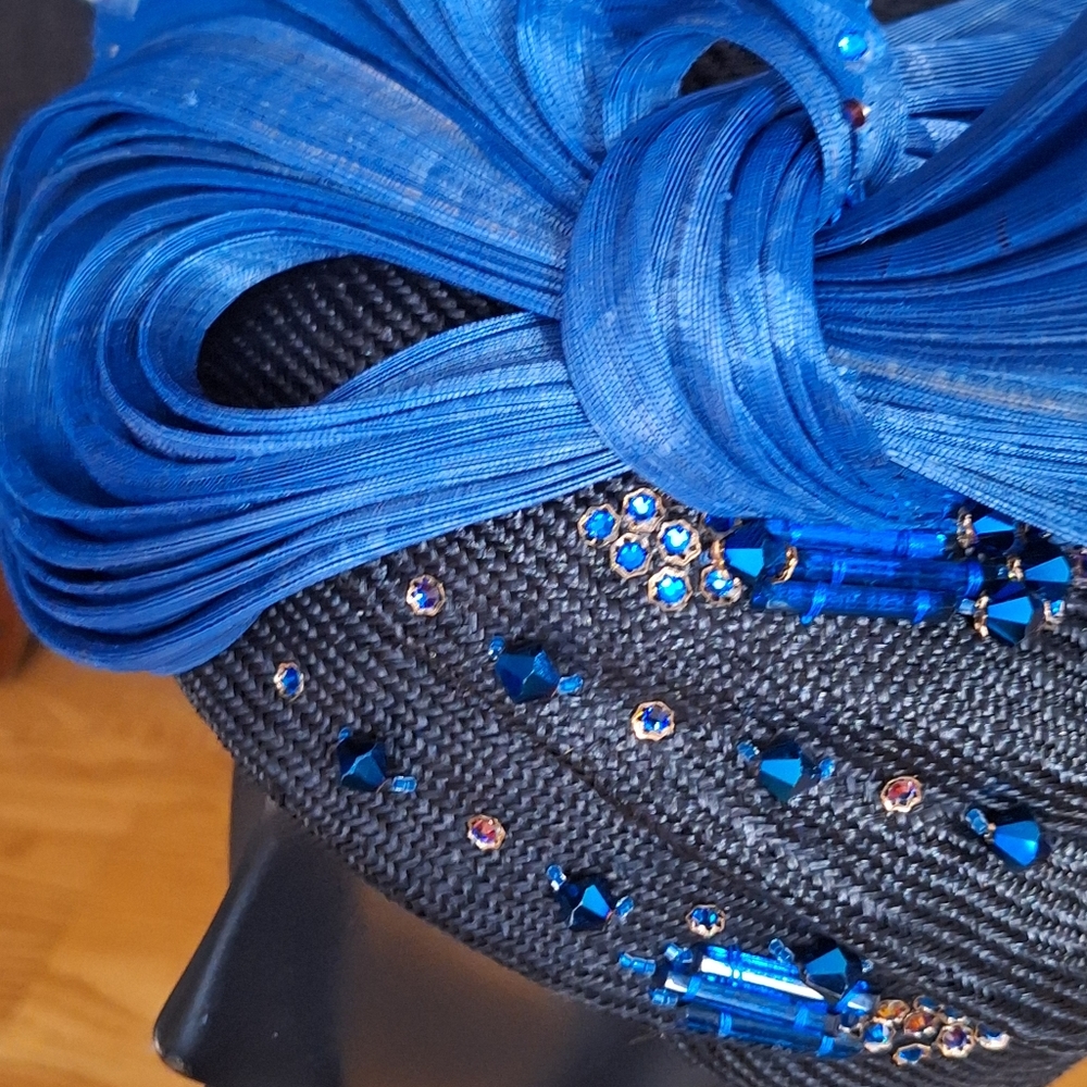 Loreta Corsetti Couture Blue Hat EUC - Picture 3 of 10